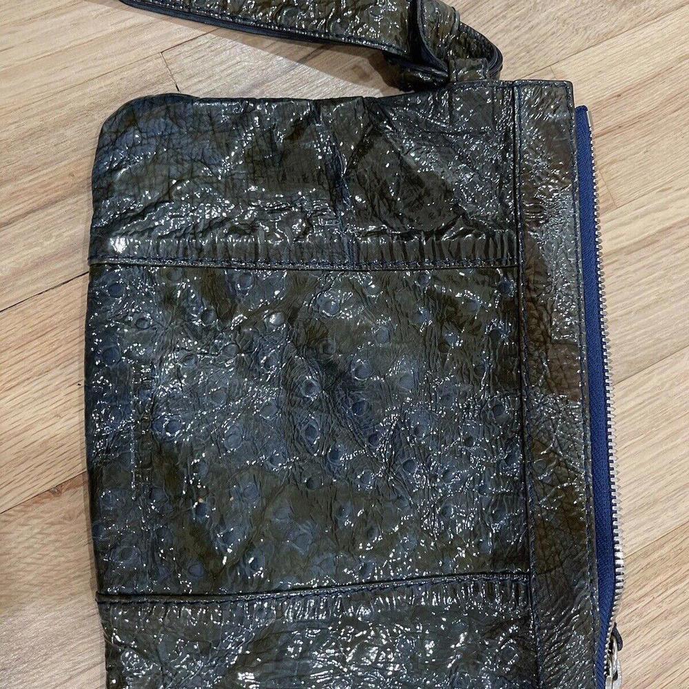 Jil Sander crocodile-effect leather Wristlet